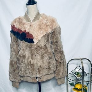 Heartloom Real Fur coat jacket Sz S rabbit